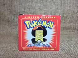 Pokemon CHARIZARD 23k Gold Plated Trading Card Vintage 1999 Burger King Red Box - Image 2