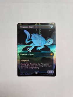 MTG: Lorwyn Eclipsed - Slippery Bogle #144 Mythic Borderless Special Guest Foil - Image 1