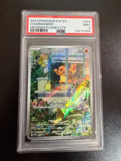 PSA Mint 9 Pokemon Charmander #044 Obsidian Flames EN 2023 SVP ETB! - Image 1