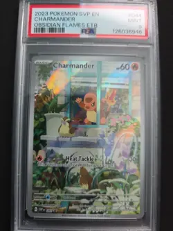 Pokemon 2023 SVP en Promo Charmander Obsidian Flames ETB #044 PSA 9 Mint - Image 1