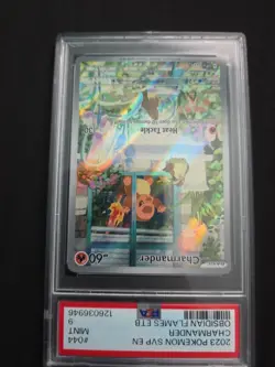 Pokemon 2023 SVP en Promo Charmander Obsidian Flames ETB #044 PSA 9 Mint - Image 3