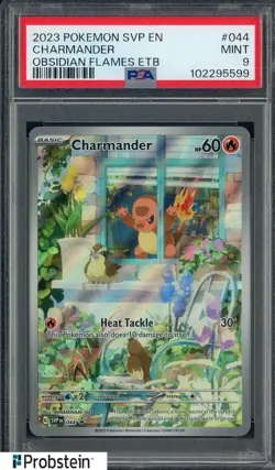2023 Pokemon SVP EN Obsidian Flames ETB Elite Trainer #044 Charmander PSA 9 MINT - Image 1