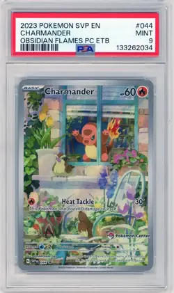 2023 SVP EN #044 CHARMANDER OBSIDIAN FLAMES POKEMON CENTER ETB PSA 9 MINT - Image 1