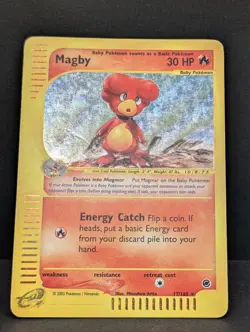 Magby 017/165 Expedition Base Set Holo Rare Pokemon TCG Nintendo e-reader MP+ - Image 3