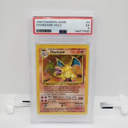 Pokemon 1999 Base Set Charizard Holo Rare PSA 5 Excellent - Image 1