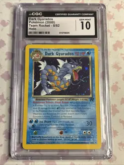 Pokemon Dark Gyarados Team Rocket Unlimited Holo Rare #8 CGC 10 Gem Mint - Image 1
