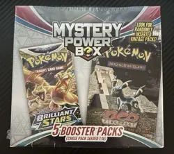 Pokemon TCG - 2025 Mystery Power Box - 5 Booster Packs - Chase Pack Seeded 1:10 - Image 1