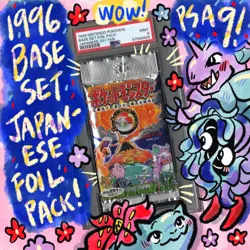 Pokemon 1996 Japanese Booster Pack 291 Vintage PSA 9 MINT Factory Sealed - Image 1