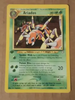 Pokemon Ariados 27/111 Neo Genesis 1st Edition LP See Pictures - Image 1