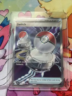 Pokemon TCG Trainer Switch 123 / 094 Ultra Rare Silver Tempest NM Pack Fresh - Image 1