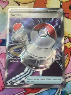 Pokemon TCG Trainer Switch 123 / 094 Ultra Rare Silver Tempest NM Pack Fresh - Image 3