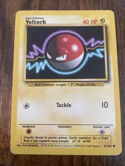 Voltorb Base Set 67/102 Common Pokemon TCG - Image 1