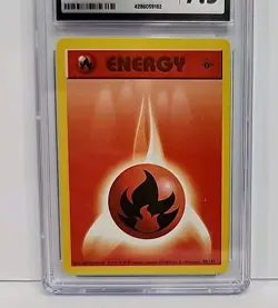 CGC 7.5 Fire Energy 98/102 Pokemon 1999 Base Set 1st Edition Shadowless Graded - Image 4