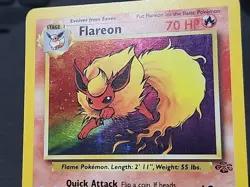 Pokemon Jungle "Flareon" 3/64 / Holo Rare / Moderately Played - Image 2