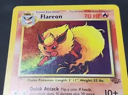 Pokemon Jungle "Flareon" 3/64 / Holo Rare / Moderately Played - Image 4