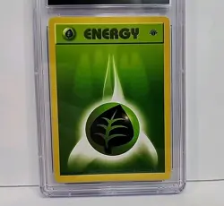 CGC 8 Grass Energy 1st Edition Shadowless 99/102 Base Set Pokemon 1999 Graded - Image 4