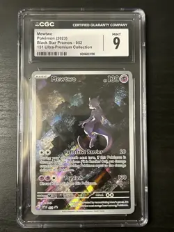 MEWTWO 052 POKEMON SVP EN SV BLACK STAR PROMO 151 2023 CGC 9 Mint Batman - Image 1