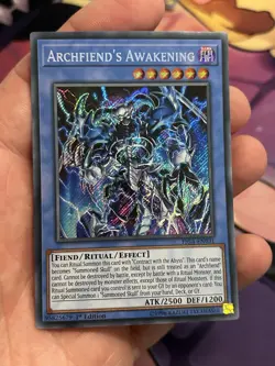 Yugioh Card - Archfiend’s Awakening *Secret Rare* FIGA-EN031 (NM) - Image 1