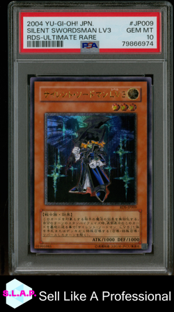 SILENT SWORDSMAN LV3 RDS-ULTIMATE RARE YU-GI-OH! JAP 2004 JP009 PSA 10 - Image 1