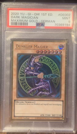 2020 YU-GI-OH ! MAXIMUM GOLD- 1ST EDITION - GERMAN Dark Magician - PSA 9 - TCG - Image 1