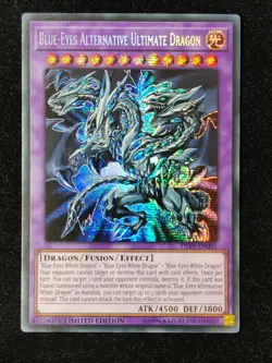 YUGIOH BLUE-EYES ALTERNATIVE ULTIMATE DRAGON SECRET RARE EXCELLENT TN19-EN001 - Image 1