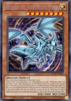 YUGIOH HEART OF THE BLUE-EYES SECRET RARE 1ST EDITION NEAR MINT ROTA-EN004 - Image 1