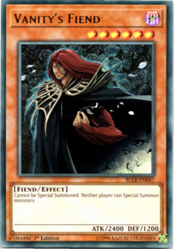 Vanity's Fiend - BLLR-EN047 - Ultra Rare - 1st Edition - Yugioh - Image 1