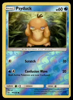 Psyduck 40/236 Reverse Holo Common Cosmic Eclipse Pokemon 2019 - Image 1