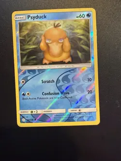 Pokemon TCG Psyduck Rare Reverse Holo Card 40/236 Cosmic Eclipse - Image 1