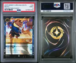 Beast 40/P3 Lorcana Card Disney Park Promo 2025 Fabled Collection Quest PSA 9 - Image 3