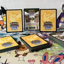 Huge 132 Pokemon TCG LIVE Unused Code Card Lot - Bulk Online Packs - Image 1
