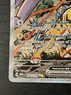 Pokemon TCG ⚡ Raging Bolt ex 166/131 SIR Sv: Prismatic Evolutions Holo RARE Nm - Image 5