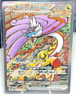 Pokemon TCG Prismatic Evolutions Raging Bolt EX SIR 166/131 - MINT/NM - Image 1