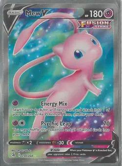 Pokemon TCG Mew V Full Art Holo Ultra Rare Card 250/264 Fusion Strike NM - Image 1