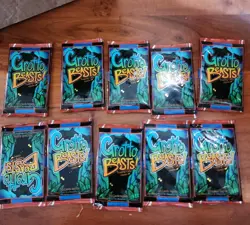 Lot Of 10 Pack of Sealed Grotto Beasts! Trading Card Game Booster Packs Tcg 2 - Image 1