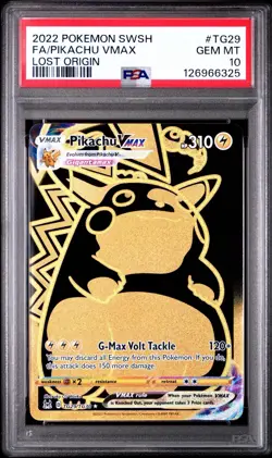 2022 Pokemon SWSH #TG29 PIKACHU VMAX Lost Origin PSA 10 Gem Mint - Image 1