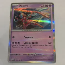 Pokemon TCG Deoxys 074/182 Rare Holo Basic HP120 SV04: Paradox Rift Card - Image 1