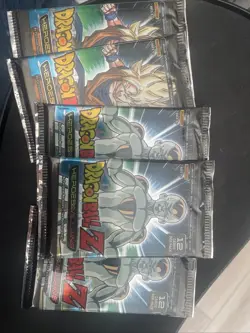 Dragon Ball Z Hero’s And Villains Trading Card Lot 5 Sealed Packs - Image 1