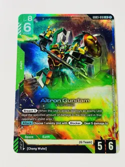 Altron Gundam LR GD03-018 Foil Steel Requiem Gundam Card Game English NM Wing W - Image 3