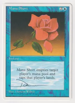 Signed Mana Short Proof LP 4th Edition Artist Dameon Willich 1995 MTG Magic AP! - Image 1