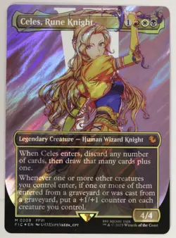 Celes, Rune Knight (Borderless) (Surge Foil) - Commander: FINAL FANTASY MTG 0209 - Image 3