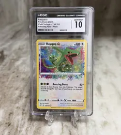 Pokemon Rayquaza 2020 Vivid Voltage 138/185 Holo Amazing Rare CGC GEM MINT 10 - Image 1