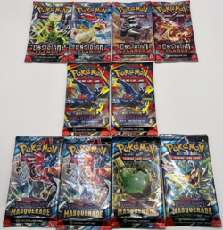 Lot Of 10 New Sealed Pokemon Booster Packs Obsidian(4) Phantasmal(2) Twilight(4) - Image 1