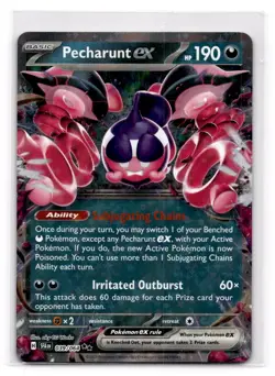 Pokemon TCG Pecharunt ex Double Rare Holo NM Card 039/064 Shrouded Fable - Image 1