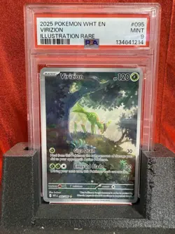2025 Pokemon White Flare #095 Virizion Illustration Rare PSA 9 Mint - Image 1