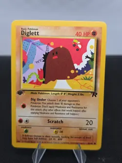 1st edition Team Rocket Pokemon TCG Diglett - Image 1