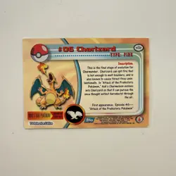 Charizard Foil #06 Topps TV Animation Black Logo Pokemon - Image 3