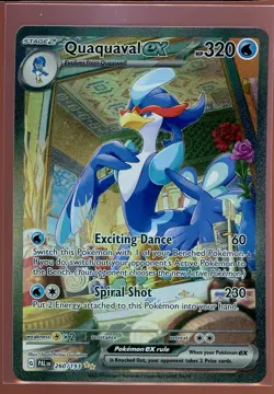 Quaquaval EX Full Art 260/193 NM- SIR SV Paldea Evolved Pokemon - Image 1