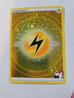 Pokemon TCG Lightning Energy Prize Pack Play! Pokemon Cosmos Holo SWIRL NM/M - Image 1