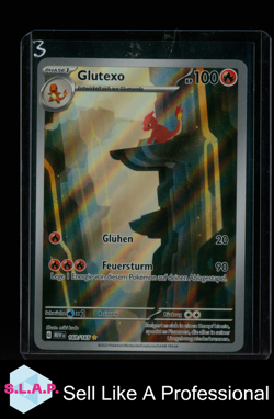 GLUTEXO POKEMON 169/165 KARMESIN & PURPUR 151 MEW DE HOLO SECRET RARE GERMAN - Image 1